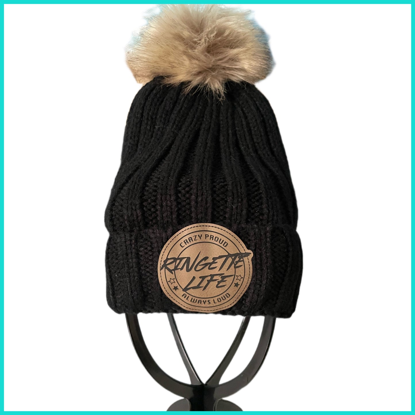 Ringette Life knitted beanie